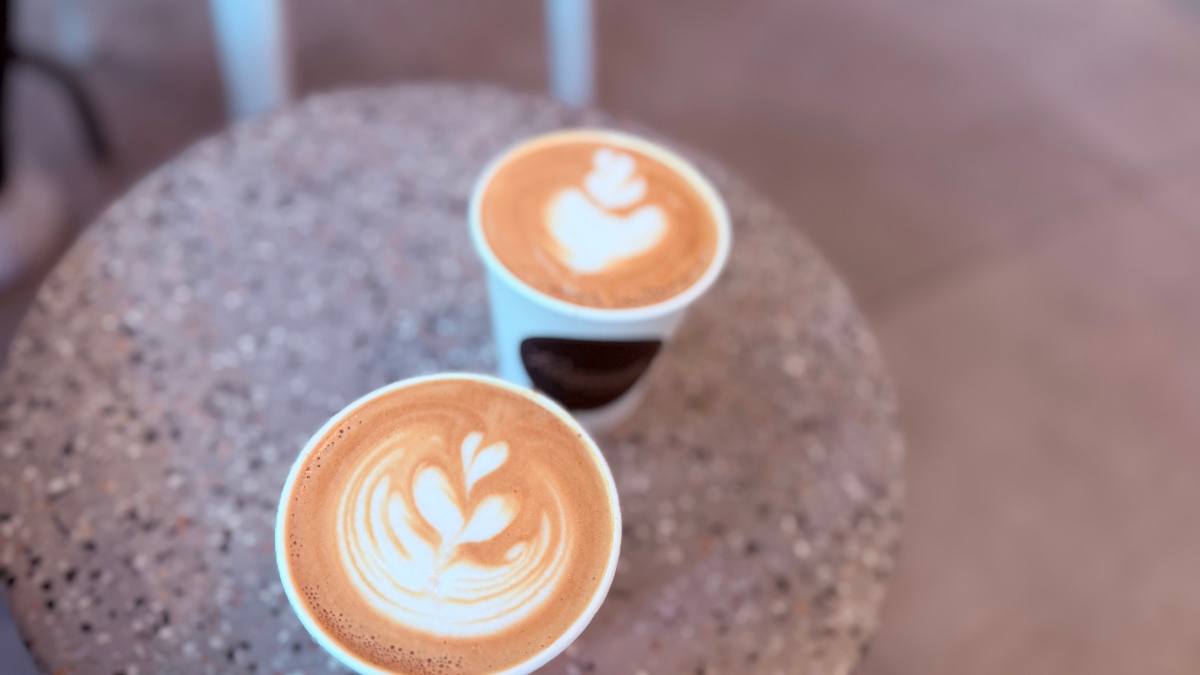 Vanilla latte from Roosevelt Coffee in Irvine, our standing order